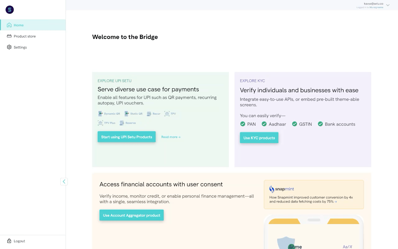 Sidebar navigation