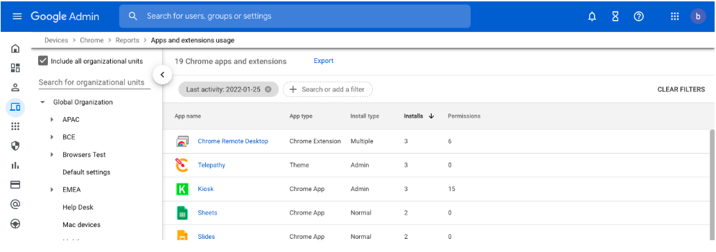 New CSV reports