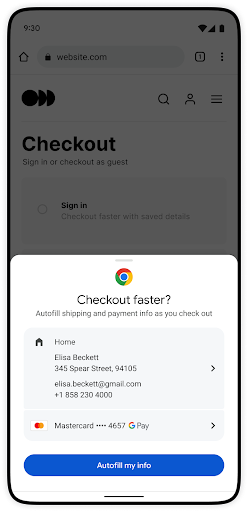 Fast checkout