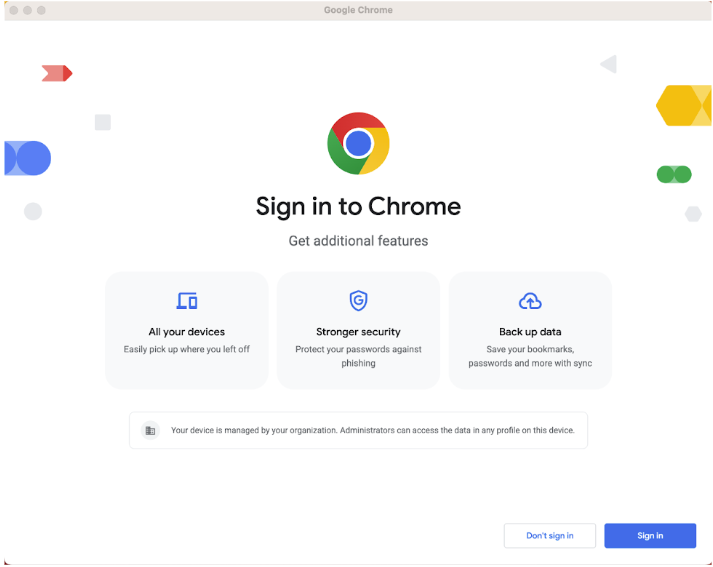 Sign in to Chrome