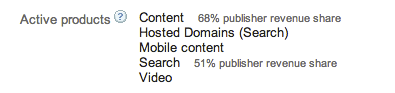 דוגמה לחלוקת הכנסות ב-Google AdSense.