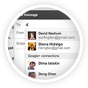 Send messages to Google+ connections