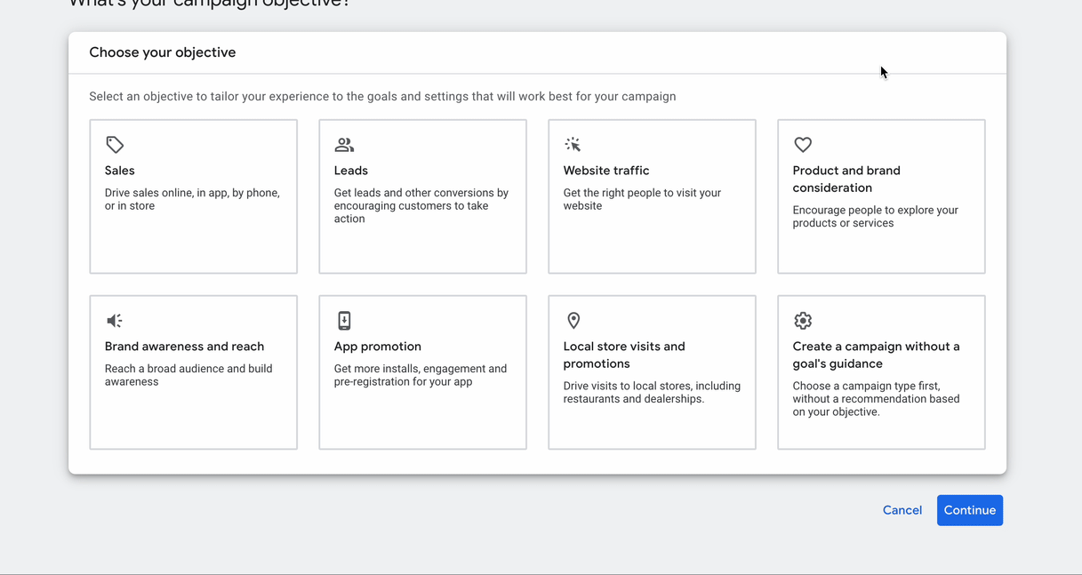 Google Ads UI showing store sales bidding in Performance Max with omnichannel goals