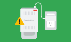 An illustration of a Fiber Jack with a troubleshoot alert icon 