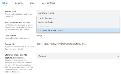 Select brows fro more data in the Source Path drop-down