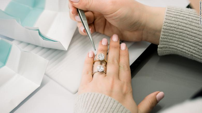Couples are swapping out natural diamonds in rings for larger, cheaper lab-made ones