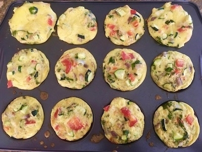 Easy, healthy recipe for baked egg muffins with zucchini
