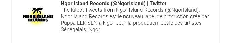 Ngor Island Records (@NgorIsland)Twitter