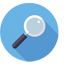 magnifying glass icon for searching.