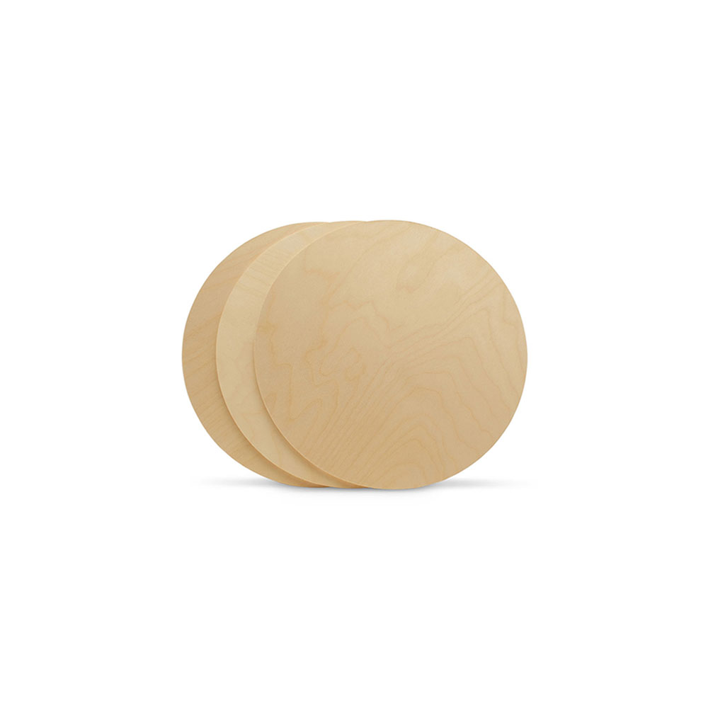 Wood Circle Disc 6 inch, 1/8 inch Thick, Pack of 5 Unfinished