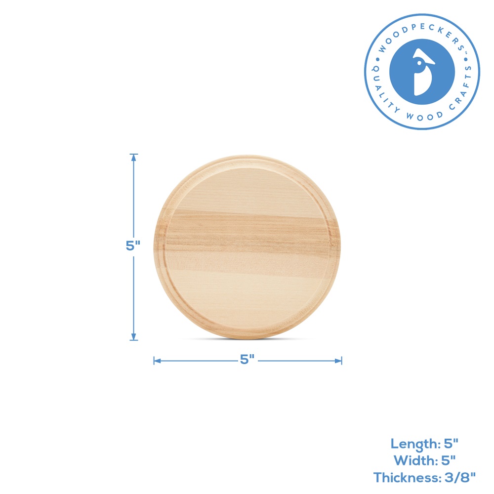 Wood Circles 12 inch, 1/4 Inch Thick, Birch Plywood Discs, Pack of 3  Unfinished Wood Circles for Crafts, Wood Rounds by Woodpeckers