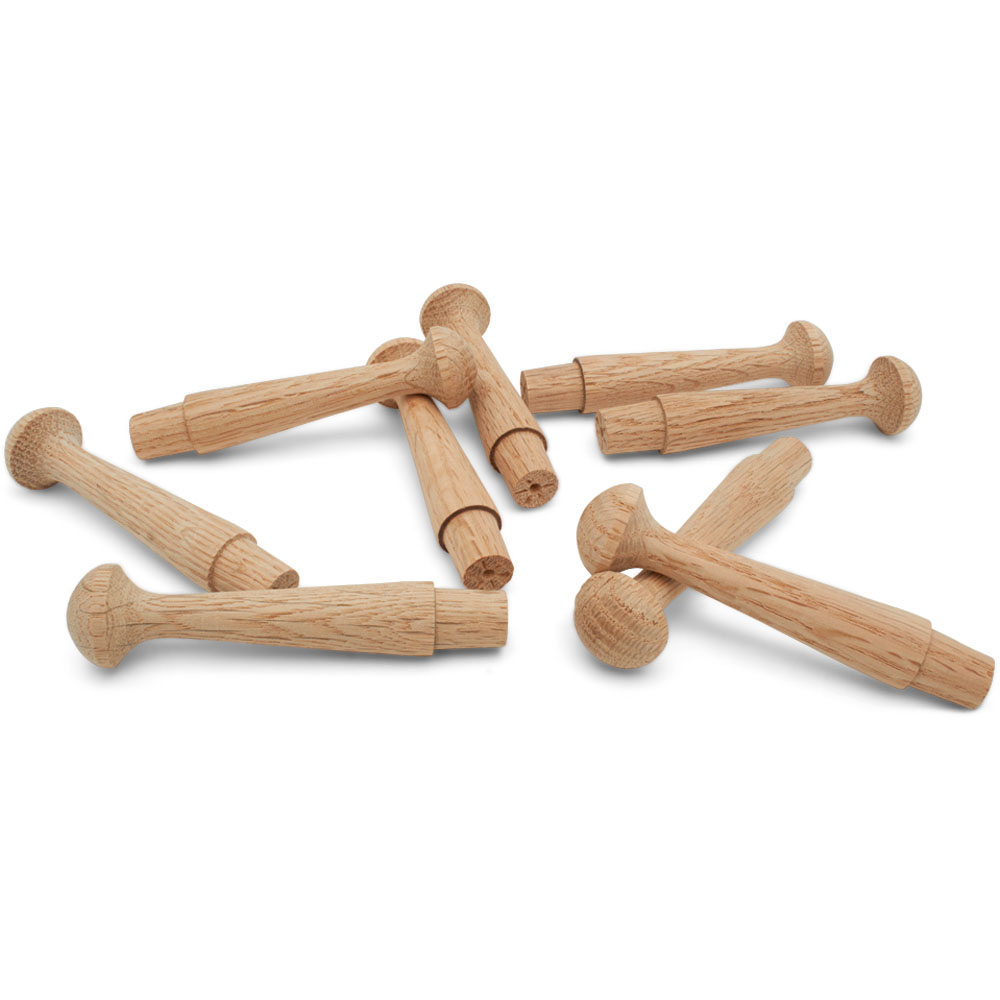 Oak Shaker Peg 3-5/8 inch, Pack of 25 Wooden Pegs for Hanging, DIY Shaker Rack and Rail, by Woodpeckers