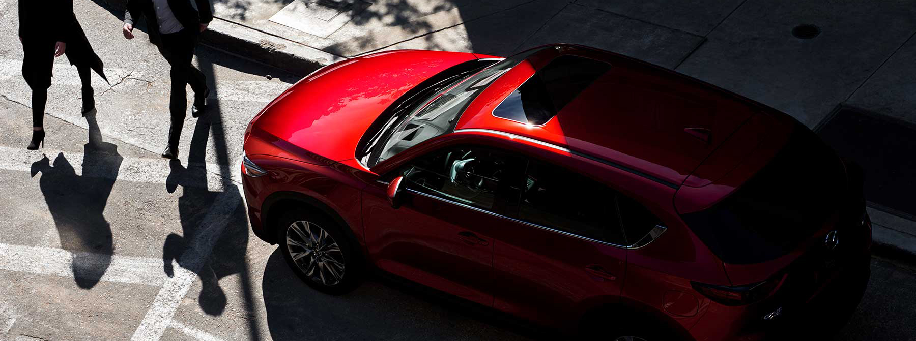 top of a red 2019 mazda cx-5
