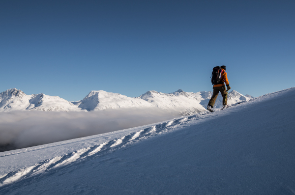 Ski Touring behind Whistler Mountain