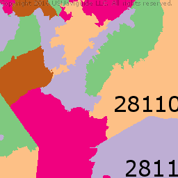 What are some prevalent ZIP codes in North Carolina?