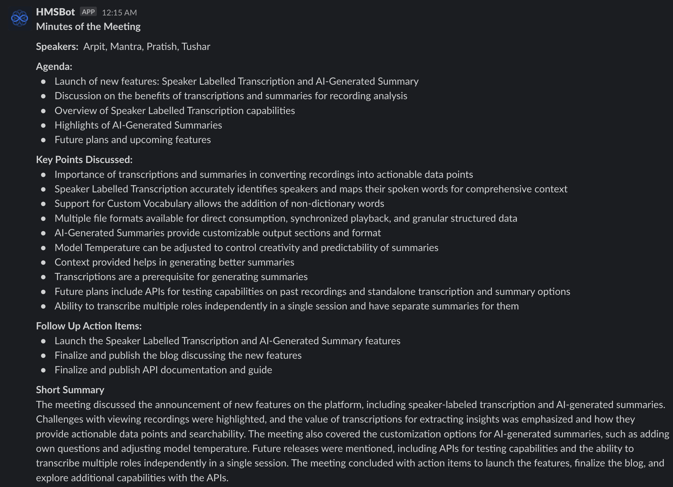 summary example