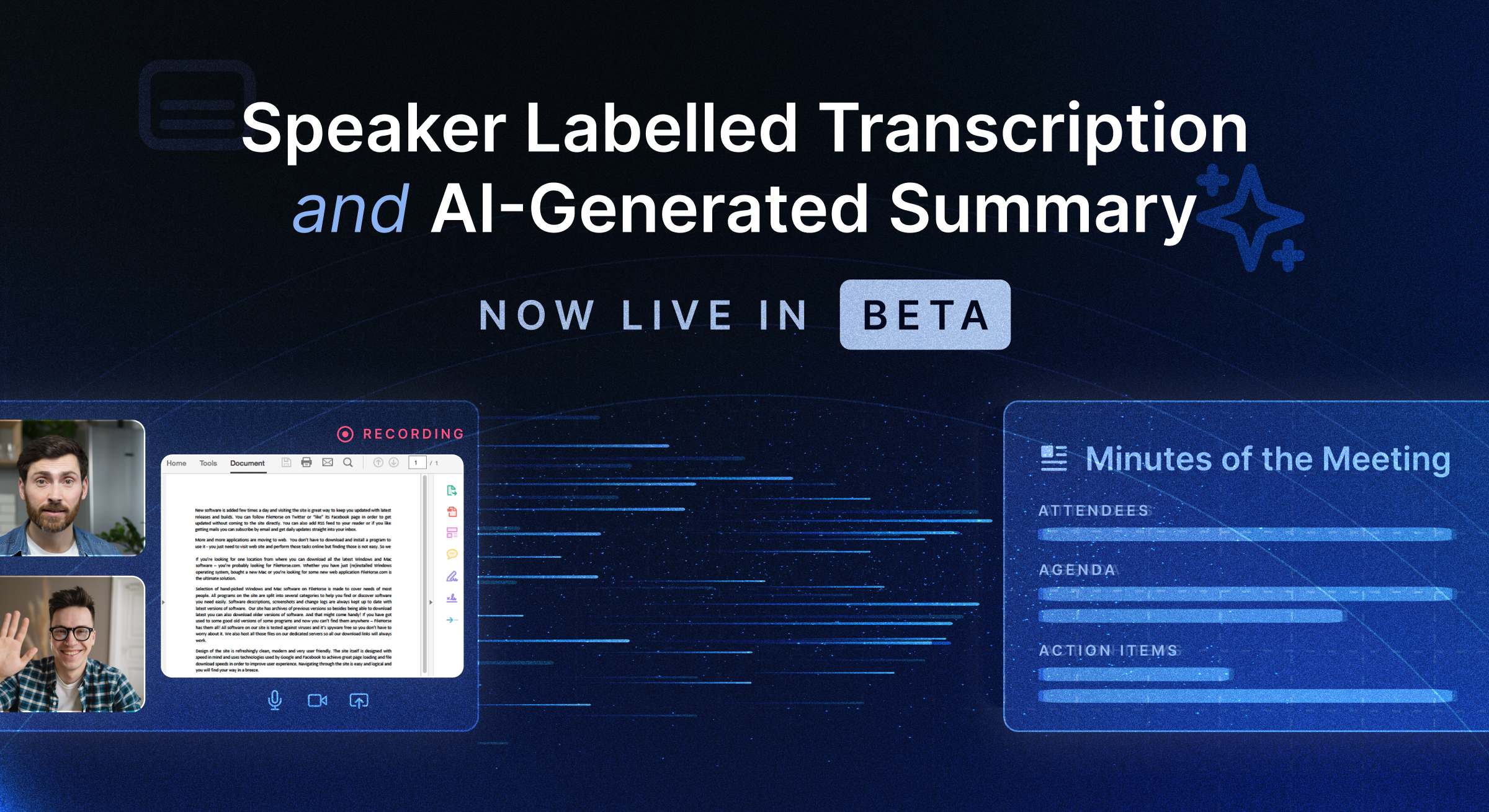 100ms launches speaker-labelled transcription and AI summaries