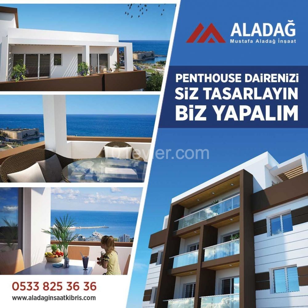 Girne Merkez'de Satılık Lüx 2+1 Daireler