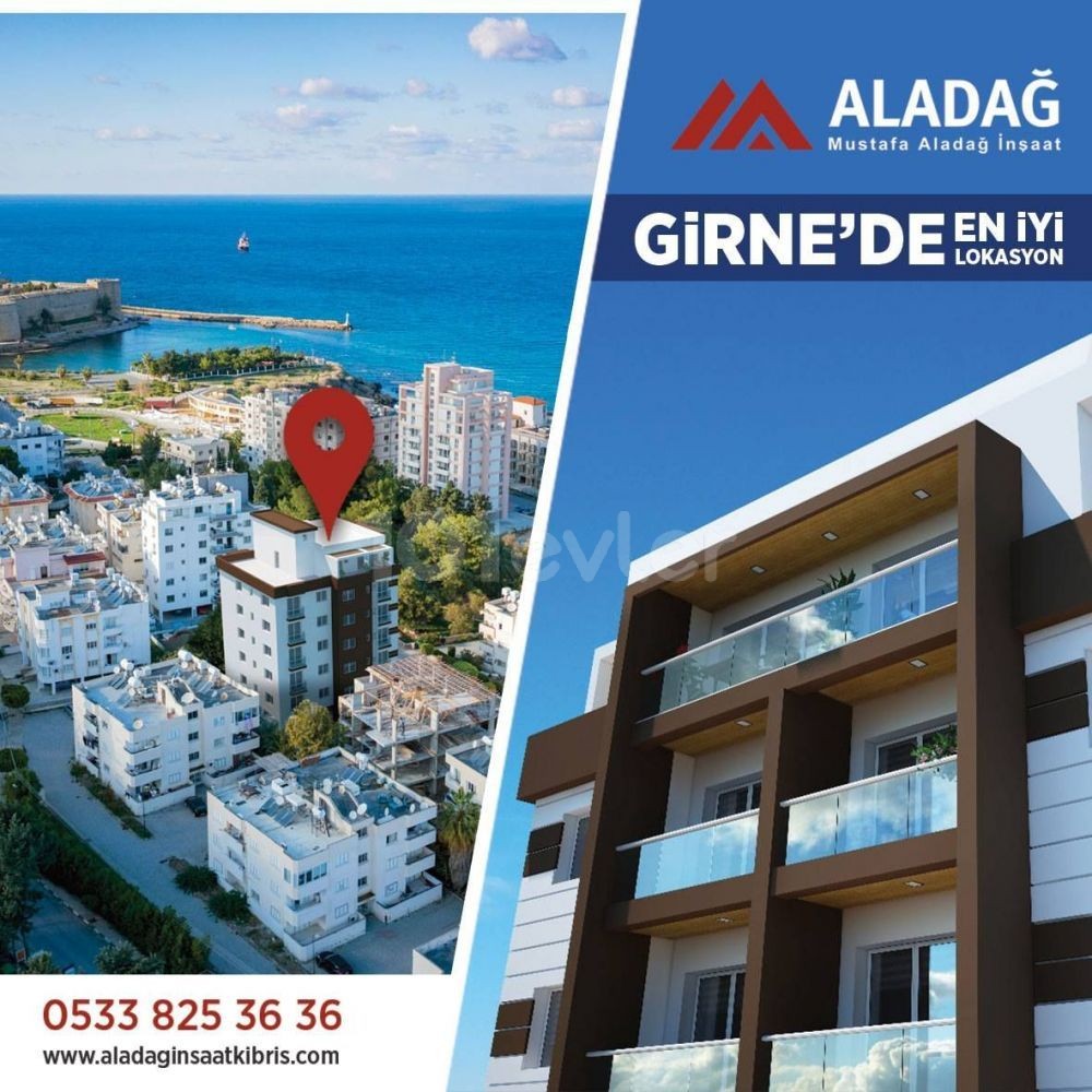 Girne Merkez'de Satılık Lüx 2+1 Daireler