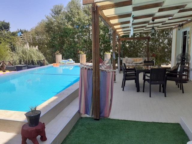 THE PRICE HAS DROPPED !FURNISHED DETACHED VILLA WITH 3 +1 POOL IN KYRENIA/ZEYTINLIK ** 