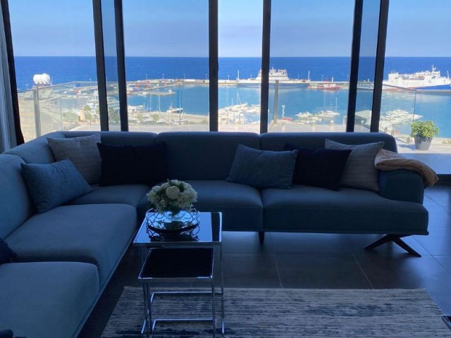 2 + 1 LU LLOGARA PENTHOUSE APARTMENT MIT VOLLEM MEERBLICK IN KYRENIA YENI IMAN ** 