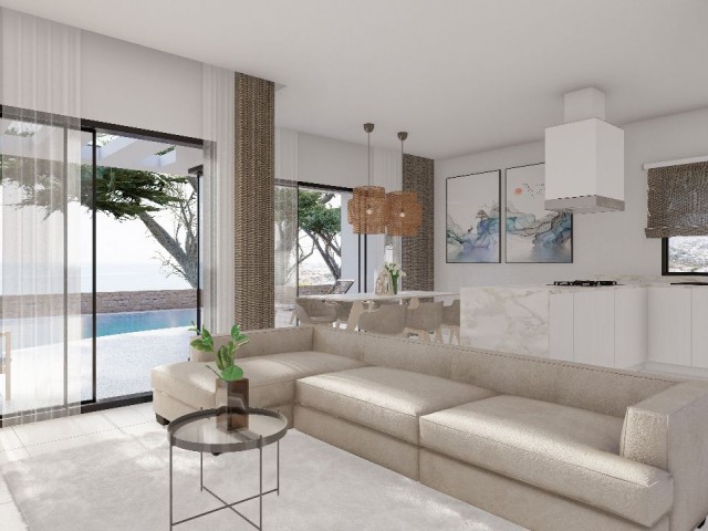 GIRNE BAHÇELİ 4+1 VILLA MIT PRIVATEM POOL, DACHTERRASSE, GELIEFERT IM MÄRZ 2024