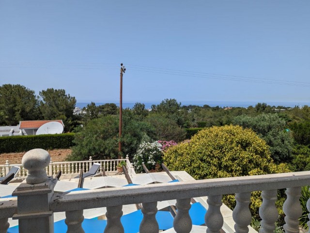 IN GIRNE BEYLERBEYİ (BELLAPAİS), IN A GREAT LOCATION WITH A VERY HIGH PREFERENCE RATE, BUILT ON A LARGE PLOT OF 1445 SQUARE METERS WITH EQUIVALENT KOÇANLI, WITH 5X10 SWIMMING POOL, CENTRAL HEATING SYSTEM INCLUDING HOBBERS FINISHED, AIR CONDITIONED, FULLY NEWLY FURNISHED, WITH AN ACTIVE WATER WELL IN