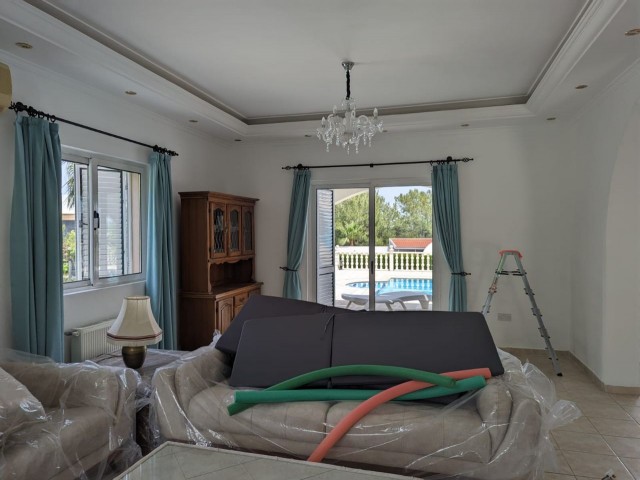 IN GIRNE BEYLERBEYİ (BELLAPAİS), IN A GREAT LOCATION WITH A VERY HIGH PREFERENCE RATE, BUILT ON A LARGE PLOT OF 1445 SQUARE METERS WITH EQUIVALENT KOÇANLI, WITH 5X10 SWIMMING POOL, CENTRAL HEATING SYSTEM INCLUDING HOBBERS FINISHED, AIR CONDITIONED, FULLY NEWLY FURNISHED, WITH AN ACTIVE WATER WELL IN