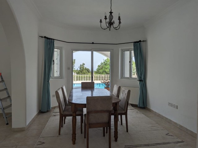 IN GIRNE BEYLERBEYİ (BELLAPAİS), IN A GREAT LOCATION WITH A VERY HIGH PREFERENCE RATE, BUILT ON A LARGE PLOT OF 1445 SQUARE METERS WITH EQUIVALENT KOÇANLI, WITH 5X10 SWIMMING POOL, CENTRAL HEATING SYSTEM INCLUDING HOBBERS FINISHED, AIR CONDITIONED, FULLY NEWLY FURNISHED, WITH AN ACTIVE WATER WELL IN