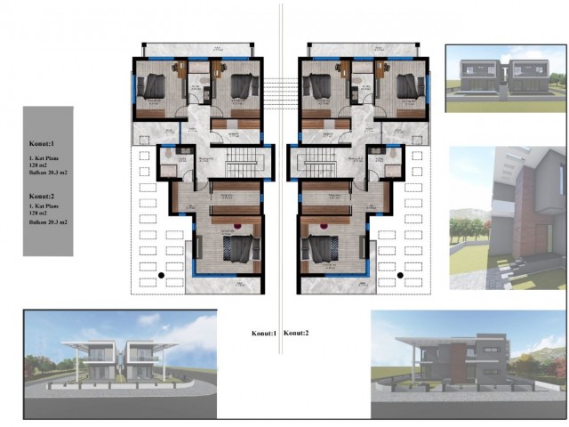 Neu fertig 4+1 Sehr luxuriöse Villen in Hamitköy ** 