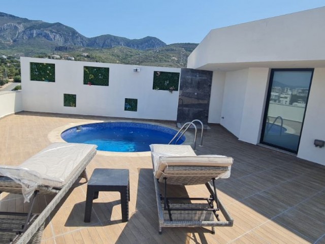 Duplex Penthouse with Sea and Mountain View in the Center of Kyrenia