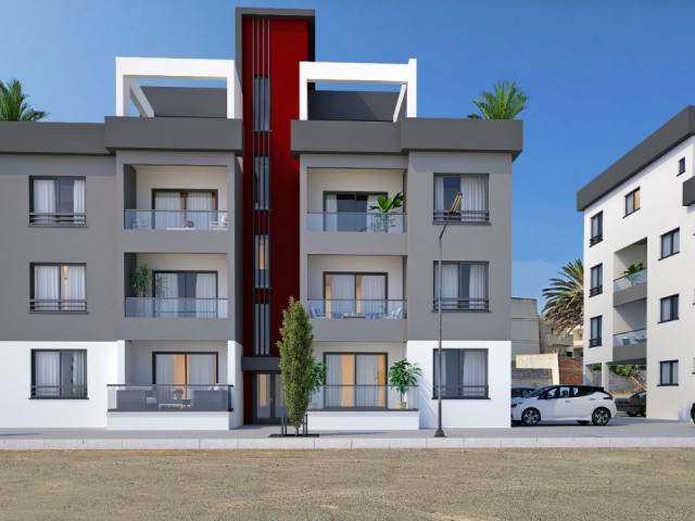 2+1 Wohnung mit 3+1 Penthouse- und En-Suite-Optionen in Nikosia Küçükkaymaklı, geliefert im November 2024. Opportunity Flats