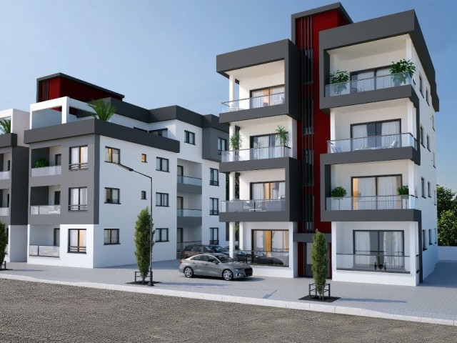 2+1 Wohnung mit 3+1 Penthouse- und En-Suite-Optionen in Nikosia Küçükkaymaklı, geliefert im November 2024. Opportunity Flats