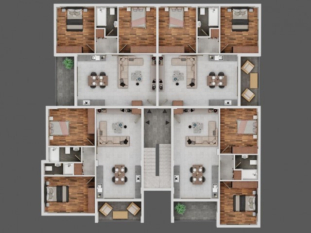 2+1 Flat with 3+1 Penthouse and En-Suite Options in Nicosia Küçükkaymaklı, delivered in November 2024. Opportunity Flats