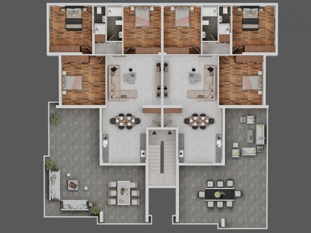 2+1 Flat with 3+1 Penthouse and En-Suite Options in Nicosia Küçükkaymaklı, delivered in November 2024. Opportunity Flats