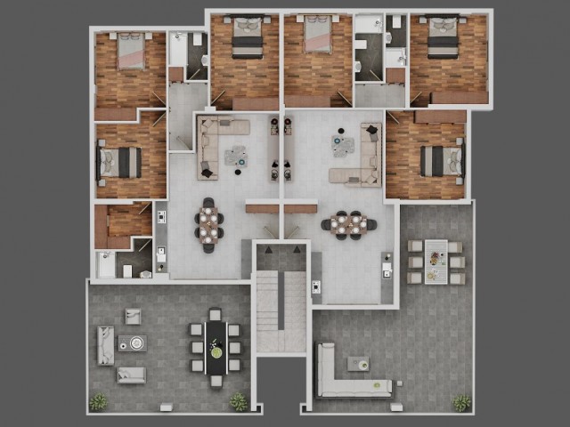 2+1 Flat with 3+1 Penthouse and En-Suite Options in Nicosia Küçükkaymaklı, delivered in November 2024. Opportunity Flats