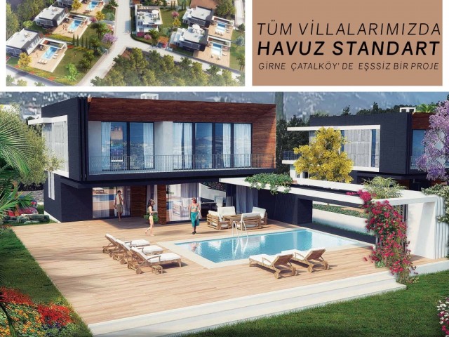 4 + 1 Villa for Sale in Çatalköy, Kyrenia | Luxury, Large Garden and Pool