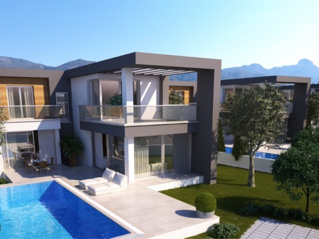 4+1 Villa zum Verkauf in Kyrenia Chatalköy / Pool und ruhig ** 