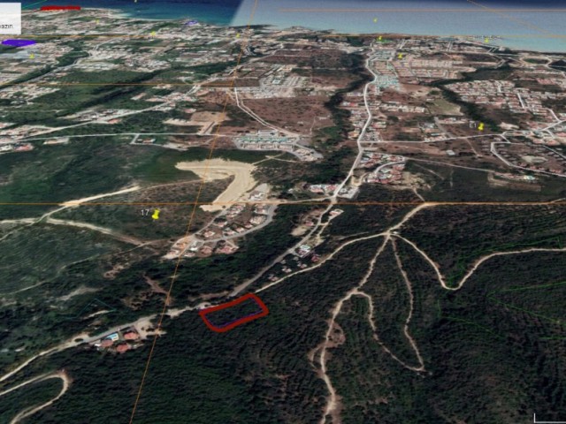 3000m2 Satılık Arazi | Çıkarma Plajına 1,7km Mesafede| Önü kesilmez Panoramik Deniz Manzarası