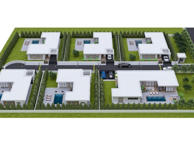 5 Units for SALE, 3 + 1 Single Decker villas each on a plot of 750 m2, Tuzla ** 