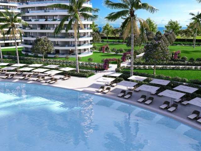 Studio, 1+1, 2+1 Apartments for Sale in Long Beach, Iskele, Within Walking Distance to the Beach