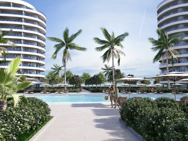 Studio, 1+1, 2+1 Apartments for Sale in Long Beach, Iskele, Within Walking Distance to the Beach