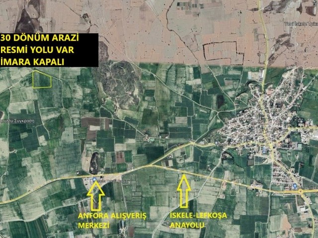 30 ERKLÄRUNGEN VON 3 EVLEK-GRUNDSTÜCKEN ZUM VERKAUF IN DER UMGEBUNG İSKELE