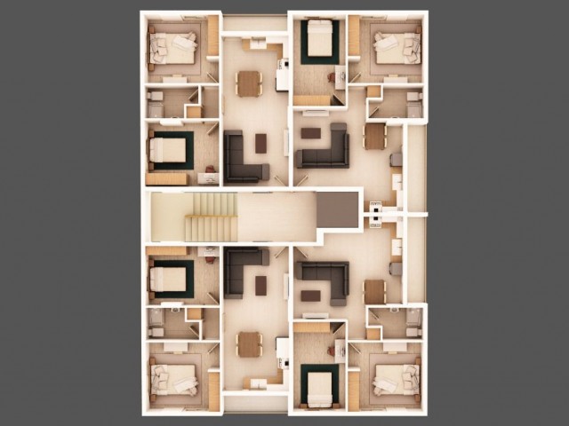 LEFKOŞA ORTAKÖY 'de, ŞİRKET ÖDEMELİ 2+1 PENTHOUSE DAİRE !