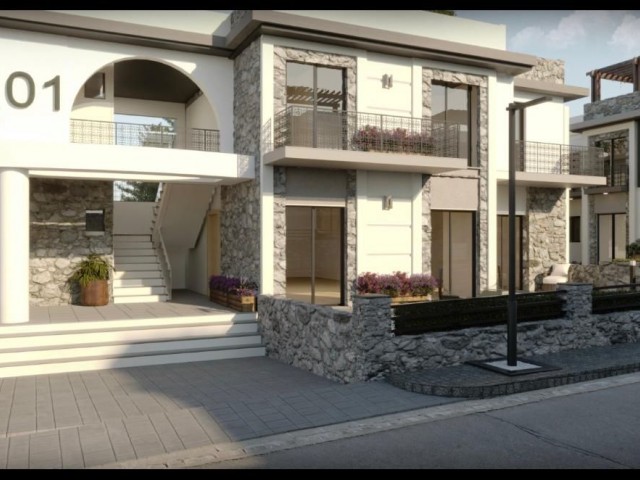 3+1 LUXURY APARTMENTS FOR SALE IN DETACHED HOUSE STYLE WITH GARDEN FLOOR AND TERRACED OPTIONS IN KIBRIS KYRENIA ÇATALKÖY ** 