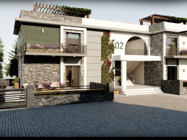 3+1 LUXURY APARTMENTS FOR SALE IN DETACHED HOUSE STYLE WITH GARDEN FLOOR AND TERRACED OPTIONS IN KIBRIS KYRENIA ÇATALKÖY ** 