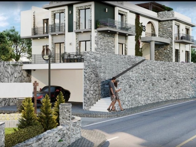 3+1 LUXUS-WOHNUNGEN ZUM VERKAUF IM STIL EINES EINFAMILIENHAUSES MIT GARTEN UND TERRASSENOPTIONEN IN ZYPERN KYRENIA CHATALKÖY ** 