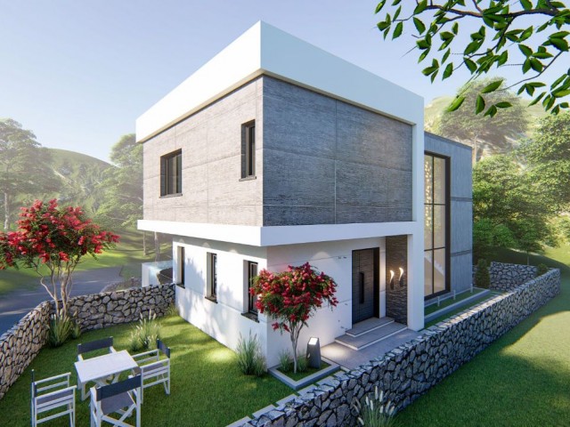 4+1 Triplex Villas with Fascinating Nature and Sea Views in Kyrenia Karmi