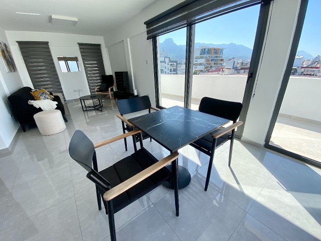 3+1 Penthouse for Rent with Fascinating Mountain and Sea Views in Kyrenia Center