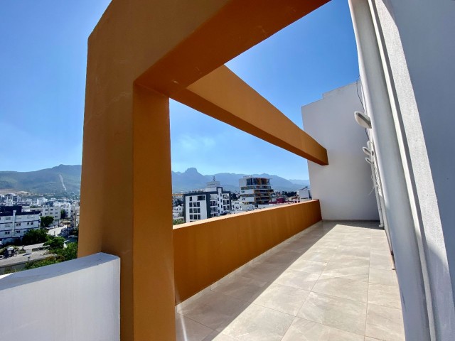 3+1 Penthouse for Rent with Fascinating Mountain and Sea Views in Kyrenia Center